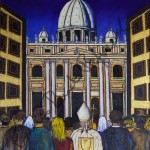 Anno Santo. Quadro di Enrico Renato Paparelli, pittore Roma.